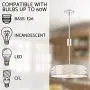 Kira Home Sienna 18'' Modern 3-Light Drum Chandelier + Tempered Glass Diffuser, Adjustable Height, Chrome Finish Kira Home Sienna 18'' Modern 3-Light Drum Chandelier + Tempered Glass Diffuser, Adjustable Height, Chrome Finish