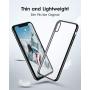 DTTO iPhone XR Case, Slim Fit Case Soft TPU Clear Cover with Metal Luster Edge for Apple iPhone XR 6.1 Inch- Black
