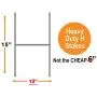 Bundle of (4) Please Slow Down 12'' x 18'' Yellow Safety Sign + Metal Ground Stakes