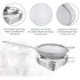 AIEVE Canning Funnel, Fine Mesh Strainer Sieve and Stainless Steel Funnel Kitchen Funnel Metal Funnel for Wide and Regular Jars Whippers and Transferring Liquid and Dry Ingredients