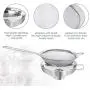 AIEVE Canning Funnel, Fine Mesh Strainer Sieve and Stainless Steel Funnel Kitchen Funnel Metal Funnel for Wide and Regular Jars Whippers and Transferring Liquid and Dry Ingredients