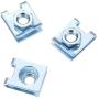 20Pcs Automotive Car License Plate Fasteners Buckle Suitable 6mm Screw Rivet Fixed Retaining Clips Metal M6 Nut U-Type Gasket
