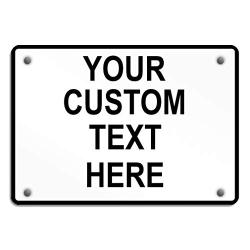 Aluminum Weatherproof Metal Sign Multiple Sizes Custom Personalized Text Here White Black Traffic Regulation Horizontal Street Signs 10x7Inches