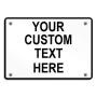 Aluminum Weatherproof Metal Sign Multiple Sizes Custom Personalized Text Here White Black Traffic Regulation Horizontal Street Signs 10x7Inches