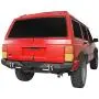 Hooke Road Cherokee XJ Metal Front Bumper and Rear Bumper Combo Compatible with Jeep Cherokee XJ 1984-2001