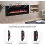 Vitesse 50 inch Wall Mounted and Recessed Electric Fireplace, Adjustable Flame Color and Speed Fireplace Heater Fit for 2 x 4 and 2 x 6 Stud with Touch Screen Control Panel, Remote Control