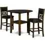 New Classic FURNITURE Gia Dining Drop Leaf Counter Table with Two Chairs, 42-Inch, Brown, 42.25'' Set New Classic FURNITURE Gia Dining Drop Leaf Counter Table with Two Chairs, 42-Inch, Brown, 42.25'' Set