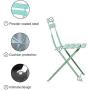 Grand patio Premium Steel Patio Bistro Set, Folding Outdoor Patio Furniture Sets, 3 Piece Patio Set of Foldable Patio Table and Chairs, Mint Green