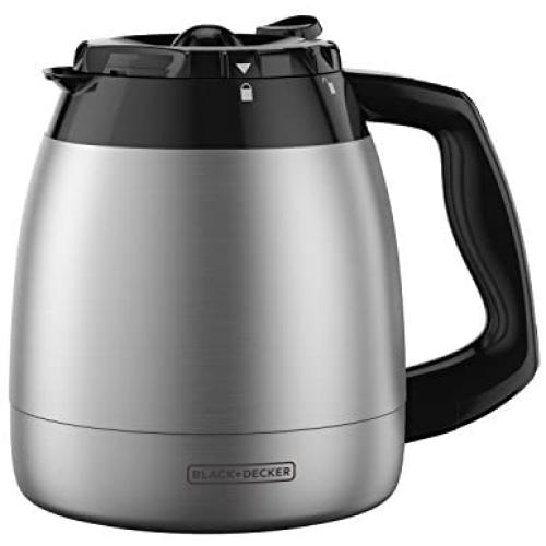 BLACK+DECKER 12-Cup Replacement Thermal Carafe with Duralife Construction, Stainless Steel, BLACK+DECKER 12-Cup Replacement Thermal Carafe with Duralife Construction, Stainless Steel,