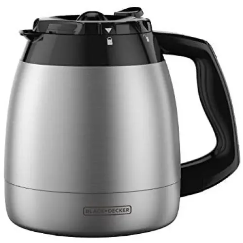 BLACK+DECKER 12-Cup Replacement Thermal Carafe with Duralife Construction, Stainless Steel, BLACK+DECKER 12-Cup Replacement Thermal Carafe with Duralife Construction, Stainless Steel,