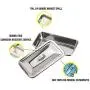 Dukal Stainless Steel Instrument Trays with Strap Handle 8.5'' x 3'' x 1.5''. Catheter Trays Organizer Holder with Lid 8 1/2'' x 3'' x 1 1/2''. Surgical Dental Procedure Tray. Steel Dish with Lid.