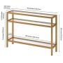 Henn&Hart Console Table, 42'', Gold