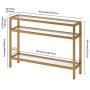 Henn&Hart Console Table, 42'', Gold