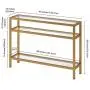 Henn&Hart Console Table, 42'', Gold Henn&Hart Console Table, 42'', Gold