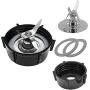 490261 Replacement Parts for Os-ter & Os-terizer Blenders by Wadoy 4961 Blender 4-Point Blade with 4902 Bottom Cap and Rubber Gasket, Blender Accessory Refresh Kit