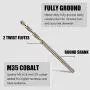 Hymnorq Metric M35 Cobalt Steel Extremely Heat Resistant Twist Drill Bits with Straight Shank Set of 50pcs in 5 Sizes(1, 1.5, 2, 2.5, 3mm) for Stainless Steel Cast Iron and Hard Metals Hymnorq Metric M35 Cobalt Steel Extremely Heat Resistant Twist Drill Bits with Straight Shank Set of 50pcs in 5 Sizes(1, 1.5, 2, 2.5, 3mm) for Stainless Steel Cast Iron and Hard Metals