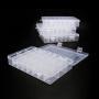 4PCS Clear White Plastic Organizer Box with Dividers 24 Grid Storage Containers Jewelry Storage Box with Dividers for Beads Earrings Necklaces Rings Metal Parts Accessories Screws Button Storage