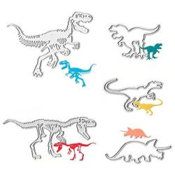 SXLFY Metal Die Cuts for Card Making Stencils DIY Scrapbook Supplies 2-Piece Set (Dinosaur Fossil)