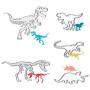 SXLFY Metal Die Cuts for Card Making Stencils DIY Scrapbook Supplies 2-Piece Set (Dinosaur Fossil)