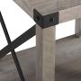Thomas 18 Inch Metal X Side Table with Grey Wash Finish