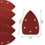 Coceca Mouse Detail Sander Sandpaper Sanding Paper Assorted 40 80 120 180 240 Grits (50pcs Mouse Sandpaper)