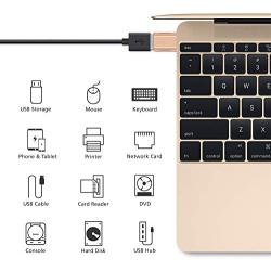 nonda USB C to USB Adapter(2 Pack),USB-C to USB 3.0 Adapter,USB Type-C to USB,Thunderbolt 3 to USB Female Adapter OTG for MacBook Air 2020, MacBook 12 inch, iPad Pro 2020,More Type-C Devices(Gold)