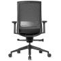 AMQ ZILO Ergonomic Office Chair, Black/Fabric Seat