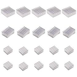 20 PCS Raspberry Pi 4 Heatsink Kit with Thermal Conductive Adhesive Tape, Pastall Aluminum Heatsink for Raspberry Pi B B+ 2/3/4