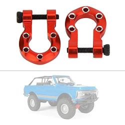 Dilwe 2pcs Trailer Hooks Crawler Metal RC Trailer Hook 1/10 RC Car Decoration Parts Fit for TRAXXAS TRX-4 1/10 RC Crawler(Red)