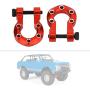 Dilwe 2pcs Trailer Hooks Crawler Metal RC Trailer Hook 1/10 RC Car Decoration Parts Fit for TRAXXAS TRX-4 1/10 RC Crawler(Red)