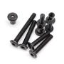 Black M6 Hex Drive Socket Cap Bolts Kit, binifiMux 35-Set Allen Head Countsunk Furniture Crib Bolts Nuts Kit, M6x15mm/ 20mm/ 25mm/ 30mm/ 35mm/ 40mm/ 50mm