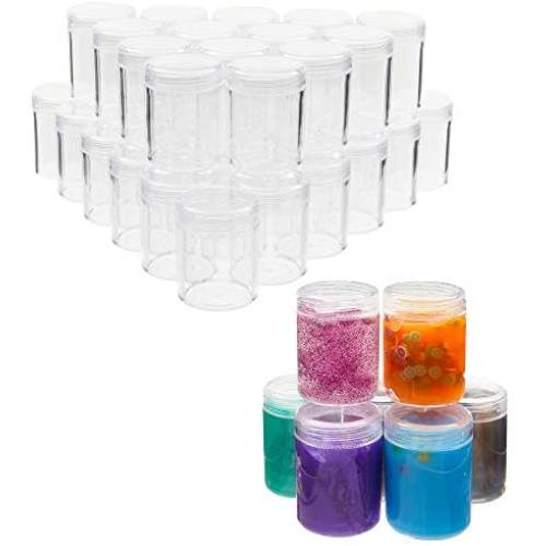 Juvale Plastic Canning Jars with Lids for Slime, Craft Storage, Beauty Products (1.2 oz, 35 Pack) Juvale Plastic Canning Jars with Lids for Slime, Craft Storage, Beauty Products (1.2 oz, 35 Pack)
