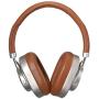 Master & Dynamic MW65 Active Noise-Cancelling (Anc) Wireless Headphones – Bluetooth Over-Ear Headphones with Mic, Silver Metal/ Brown Leather
