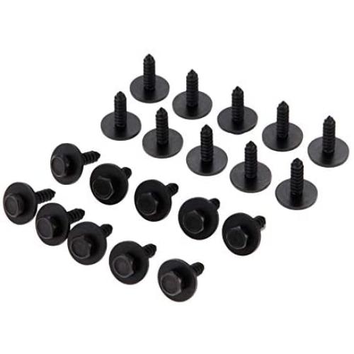 Mtsooning 20 Pcs/Set Universal Car Auto 4.8x19mm Self-Tapping Screws Captive Loose Washer 8mm Hex Head Black Hot C45