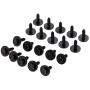 Mtsooning 20 Pcs/Set Universal Car Auto 4.8x19mm Self-Tapping Screws Captive Loose Washer 8mm Hex Head Black Hot C45