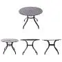 Fit Right 5 Pieces Outdoor Dining Set Patio Furniture with Metal Slat Finish, Steel Tube 38'' Round Dining Table and Patio Chairs with 1‘5“ Umbrella Hole Fit Right 5 Pieces Outdoor Dining Set Patio Furniture with Metal Slat Finish, Steel Tube 38'' Round Dining Table and Patio Chairs with 1‘5“ Umbrella Hole