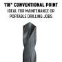 Drill America - DWDRSD1-1/2 1-1/2'' Reduced Shank High Speed Steel Drill Bit with 1/2'' Shank, DWDRSD Series