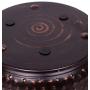 BIRDROCK HOME Decorative Water Hose Holder with Lid - Distressed Bronze Ground Garden Hose Pot - Handle - Embossed - Steel Metal with Copper Accents - Outdoor or Indoor Use