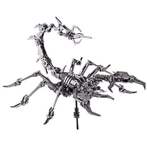 RuiyiF 3D Metal Puzzle Scorpion DIY Model Kit, Detachable 3D Jigsaw Puzzles for Adults , Ornament for Desk