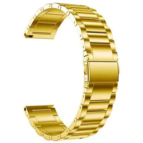 LDFAS Compatible for Fossil 22mm Band, Stainless Steel Metal Strap Compatible for Fossil Gen 5 Carlyle/Julianna/Garrett HR, Q Explorist HR Gen 4/3, Sport 43mm, Gen 5E 44mm Smartwatch, Gold