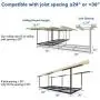FLEXIMOUNTS 3x8 Overhead Garage Storage Rack Adjustable Ceiling Storage Rack Heavy Duty 96'' Length x 36'' Width x 40'' Height (Black)…