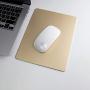 Metal Mouse Pad Ultra Thin Aluminum Mouse Mat Dual-Use Waterproof Fast and Accurate Control for Gaming and Office(Small Gold 9.05X7.08 inch)