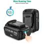 FirstPower 6.0Ah Replacement Battery DCB205 DCB204 - Compatible with Dewalt 20V Cordless Power Tools DCB180 DCB200 DCB204-2 DCB205-2 DCB206 DCD/DCF/DCG Series - Upgraded Li-ion 2 Pack