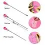 ISKYBOB 2 Sets Silicone Resin Mold Tool Set Stirring Needle Spoon Jewelry Making Kit, Pink+Rose Red