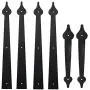 LWZH Metal Gate Door House Hinge Handle Set, Decorative Garage Door Carriage Accents Door Hardware Black 2 Handles 4 Hinges, Screws Included LWZH Metal Gate Door House Hinge Handle Set, Decorative Garage Door Carriage Accents Door Hardware Black 2 Handles 4 Hinges, Screws Included