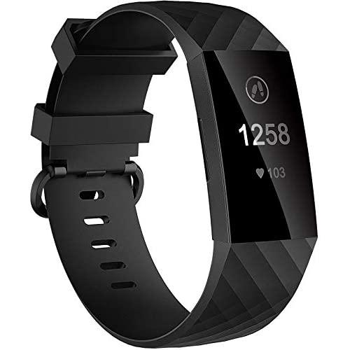 Velavior Waterproof Bands for Fitbit Charge 3/ Fitbit Charge 4/ Charge3 SE, Replacement Wristbands for Women Men Small Large