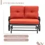 Oakmont Outdoor Loveseat Patio Swing Rocking Glider 2 Seats Metal Furniture Set (Red) Oakmont Outdoor Loveseat Patio Swing Rocking Glider 2 Seats Metal Furniture Set (Red)