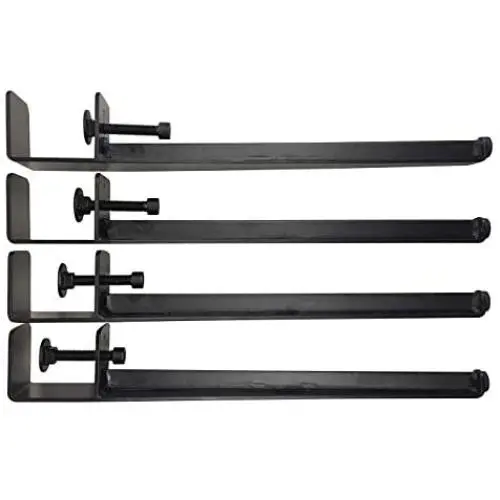 Shepherd Hardware 16'' Adjustable Fit Table Clamp Legs, Black Shepherd Hardware 16'' Adjustable Fit Table Clamp Legs, Black