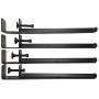 Shepherd Hardware 16'' Adjustable Fit Table Clamp Legs, Black