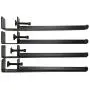 Shepherd Hardware 16'' Adjustable Fit Table Clamp Legs, Black Shepherd Hardware 16'' Adjustable Fit Table Clamp Legs, Black
